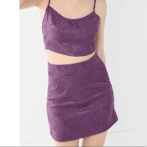 Mini skirt and crop top set (purple)